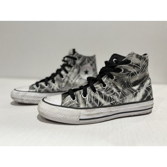 Converse hi-top Black Widow Spider Chuck Taylor Pro Unisex Size 5.5/7.5 Tie Dye - Picture 2 of 7